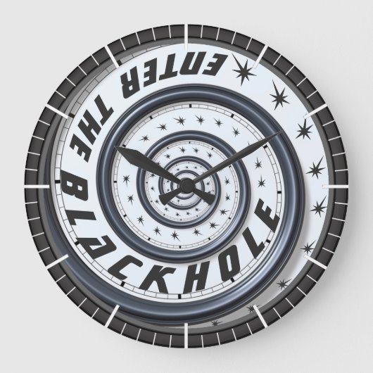Voer het zwarte gat in grote klok (Voorkant)
