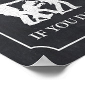 Voer in als je durft Halloween partij krijtbord te Poster (Hoek)