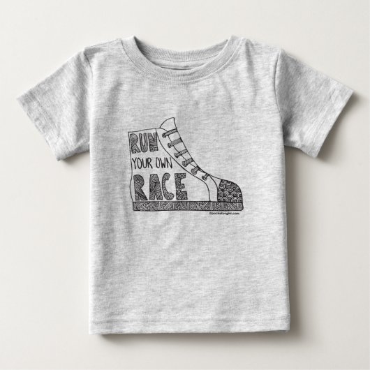 Voer je eigen race Organic Baby Bodysuit uit (Voorkant)