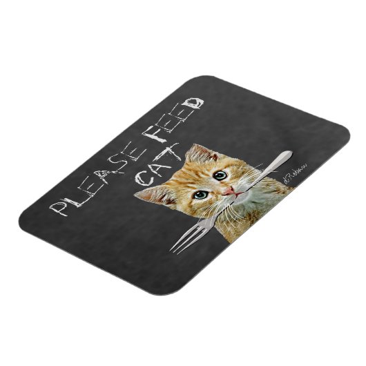 Voer kat alstublieft magneet (Linkerzijde)