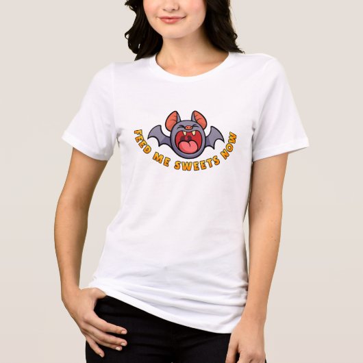 Voer Me Nu Zoetigheden Tri-Blend Shirt (Voorkant)