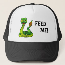 Voer me Reptiel Rattlesnake Cartoon Trucker Pet