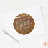 Voer met Thanksgiving en afgevende Psalm 100 in Ronde Sticker (Envelop)