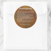 Voer met Thanksgiving en afgevende Psalm 100 in Ronde Sticker (Tas)
