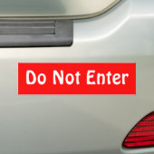 Voer niet in bumpersticker (Op auto)