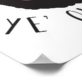 Voer op eigen risico een deurteken in poster (Hoek)