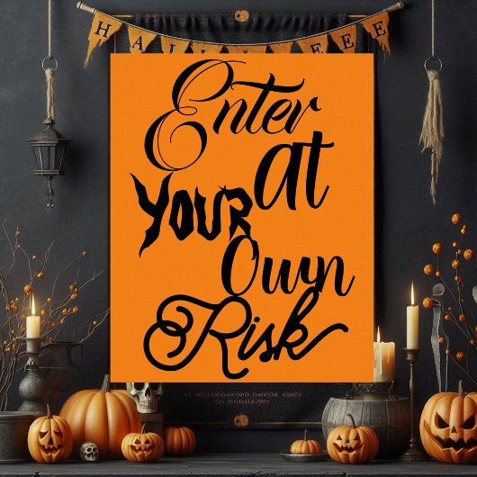 Voer op je eigen risicodragende partij Fun Hallowe Poster