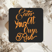 Voer op je eigen risicodragende woordvoerder Hallo Vierkante Sticker