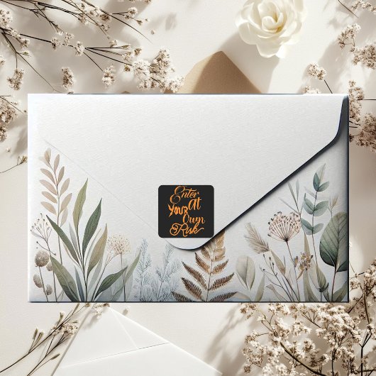 Voer op je eigen risicodragende woordvoerder Hallo Vierkante Sticker