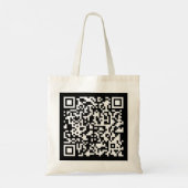 Voer URL & Creëer Scannable QR Code in | Zwart Tote Bag (Achterkant)