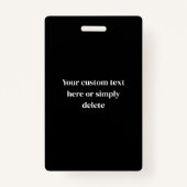 Voer URL & Creëer Scannable QR Code in | Zwart Wit Badge (Achterkant)