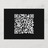 Voer URL & Creëer Scannable QR Code in | Zwart Wit Briefkaart (Voorkant)