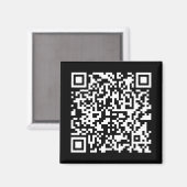 Voer URL & Creëer Scannable QR Code in | Zwart Wit Magneet (Voorkant / Achterkant)