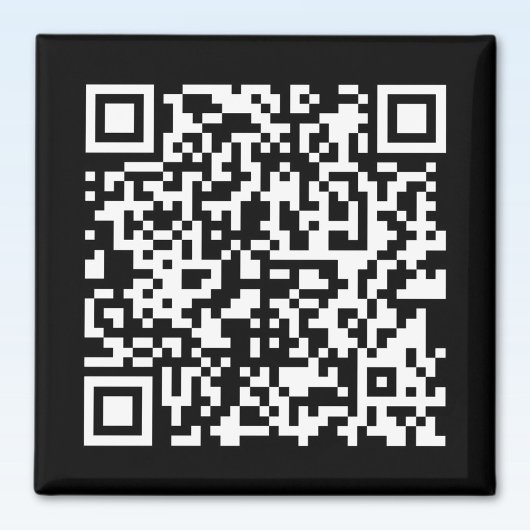 Voer URL & Creëer Scannable QR Code in | Zwart Wit Magneet
