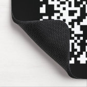 Voer URL & Creëer Scannable QR Code in | Zwart Wit Muismat (Hoek)