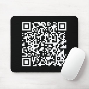 Voer URL & Creëer Scannable QR Code in Zwart Wit Muismat