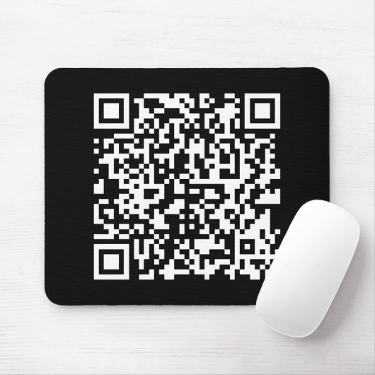 Voer URL & Creëer Scannable QR Code in | Zwart Wit Muismat (Met muis)