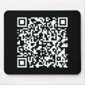 Voer URL & Creëer Scannable QR Code in | Zwart Wit Muismat (Voorkant)