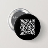Voer URL & Creëer Scannable QR Code in | Zwart Wit Ronde Button 5,7 Cm (Voorkant /achterkant)