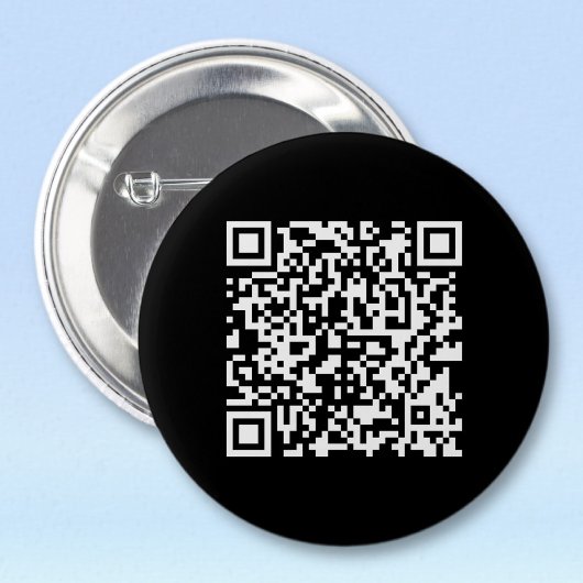 Voer URL & Creëer Scannable QR Code in | Zwart Wit Ronde Button 5,7 Cm