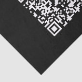 Voer URL & Creëer Scannable QR Code in | Zwart Wit Tissuepapier (Detail)