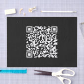 Voer URL & Creëer Scannable QR Code in | Zwart Wit Tissuepapier (Craft)