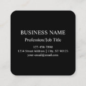 Voer URL & Creëer Scannable QR Code in | Zwart Wit Vierkante Visitekaartje (Achterkant)