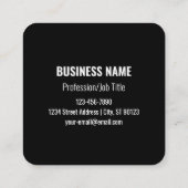 Voer URL & Creëer Scannable QR Code in | Zwart Wit Vierkante Visitekaartje (Achterkant)