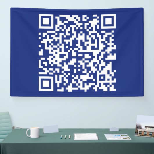 Voer URL in Instant gegenereerde QR-code | Marineb Spandoek (Beurs)