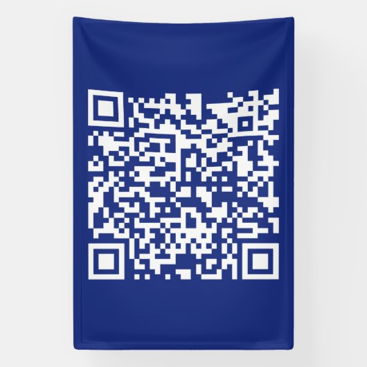 Voer URL in Instant gegenereerde QR-code | Marineb Spandoek (Verticaal)