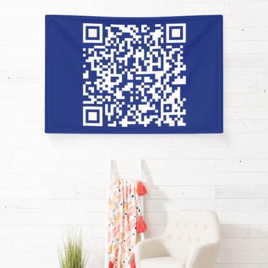 Voer URL in Instant gegenereerde QR-code | Marineb Spandoek (Insitu)