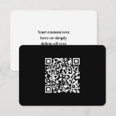 Voer URL in & Maak Scanbare QR-code | Zwart Wit Bedankkaart (Voorkant / Achterkant)
