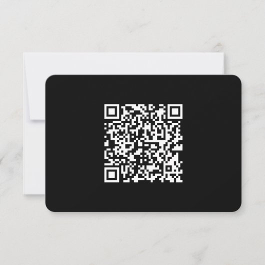 Voer URL in & Maak Scanbare QR-code | Zwart Wit Bedankkaart (Voorkant)