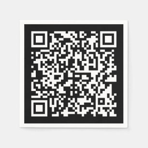 Voer URL in & Maak Scanbare QR-code Zwart Wit Servet