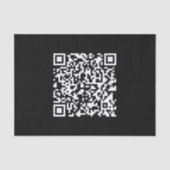 Voer URL in & Maak Scannbare QR-code | Zwart Wit Tissuepapier (Voorkant)