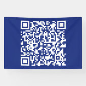 Voer URL Instant gegenereerde QR-code in | Marineb Spandoek (Horizontaal)