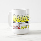 VOER UW Mok GARANTIEKoffie UIT (Voorkant links)