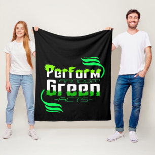 Voer willekeurige groene acties uit Klimaatactie Fleece Deken