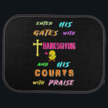 Voer zijn Gates Chick November Cross Thanksgiving Automat<br><div class="desc">Voer zijn Gates Chick November Cross Thanksgiving. Beste geschenken voor Thanksgiving dag T-shirts, Jesus Day iPhone Case, Halloween Festival Mokken, Pasen Kussens, Kerst Sweatshirts, Chick Hoodies, Bird T - shirts, Verjaardag T - shirts, Jubileum T-shirts, en Verjaardag T-shirts. Automatten (achterzijde) (set van 2). De kleurrijke designer-fit outfits voor festivalliefhebbers, Thanksgiving-liefhebbers,...</div>