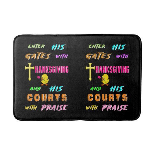 Voer zijn Gates Chick November Cross Thanksgiving Badmat (Voorkant)