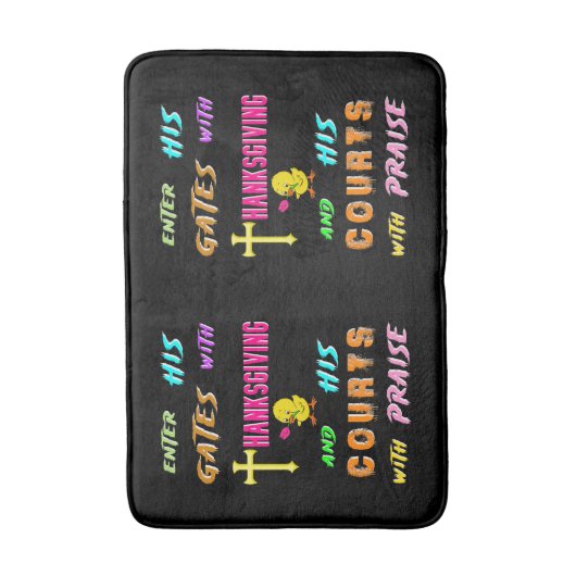 Voer zijn Gates Chick November Cross Thanksgiving Badmat (Voorkant Verticaal)