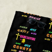 Voer zijn Gates Chick November Cross Thanksgiving Strandlaken (In situ)