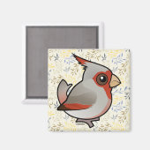 Voerbare pyrrhuloxie magneet (Voorkant / Achterkant)