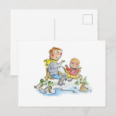 voereenden briefkaart (Voorkant / Achterkant)