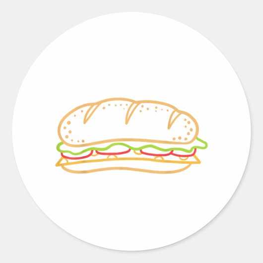 Voering voor sandwich ronde sticker (Voorkant)