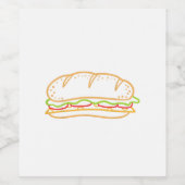 Voering voor sandwich wijn etiket (Enkel label)