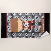 Voert de Towel van de Beach van Voetbal met de Naa Strandlaken (Voorkant)