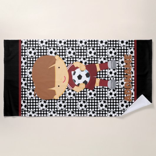 Voert de Towel van de Beach van Voetbal met de Naa Strandlaken (Voorkant)