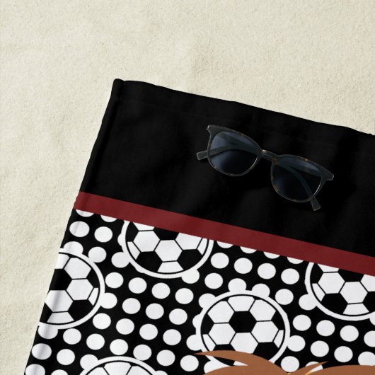 Voert de Towel van de Beach van Voetbal met de Naa Strandlaken (In situ)