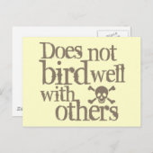 Voert niet goed met anderen briefkaart (Voorkant / Achterkant)